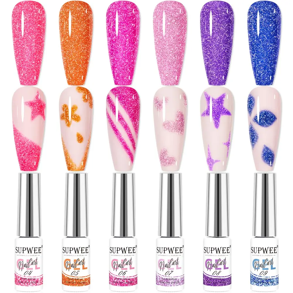 

Supwee 6/4 шт., искусство для ногтей