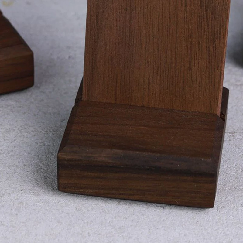 1 PC 11x5.5cm 호두 다크 브라운 직사각형 하이 엔드 나무 귀걸이 디스플레이 스탠드 스토리지 사진 소품 쥬얼리 디스플레이 스탠드