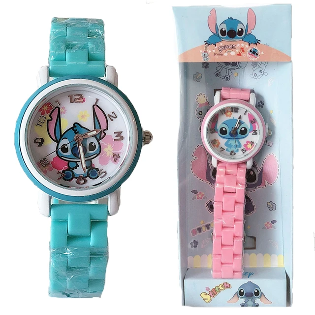 Disney Lilo and Stitch Woman's Analog Watch Blue Band Girl's Gift Reloj