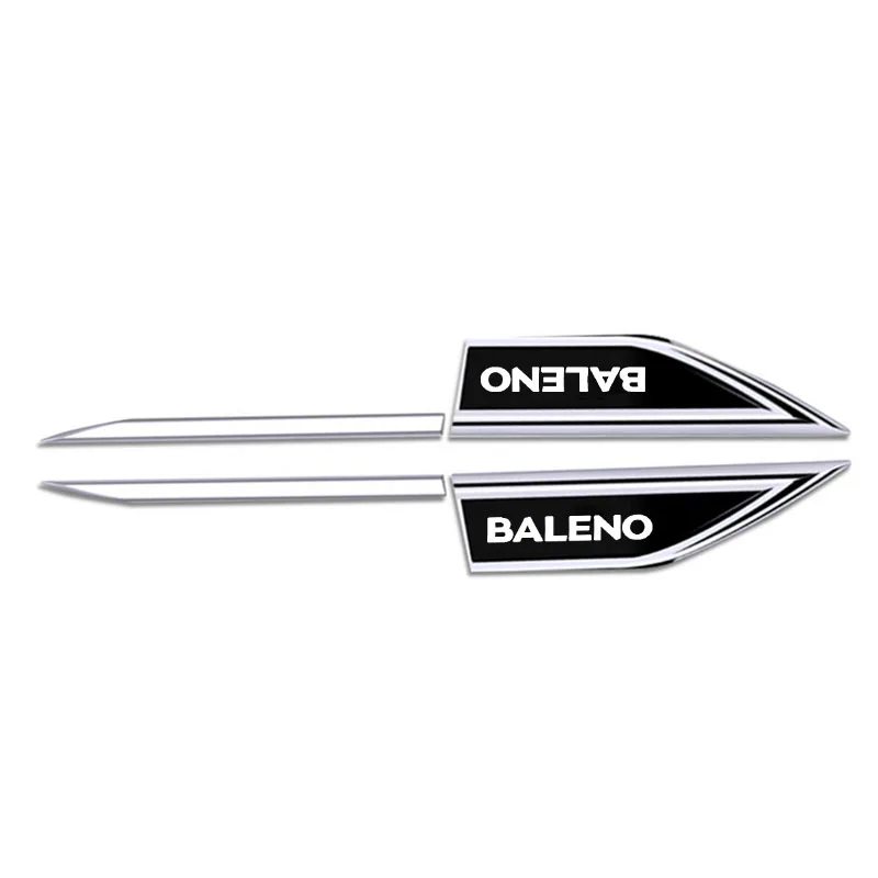 

2pcs Car Chrome Modified Car Body Side Doors Blade Car Stickers for BALENO Automobile Leaf Plate Decoration Auto Accessories