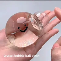Juguete para apretar, pelota antiestrés blanda al vacío ajustable, juguete para aliviar el estrés y la relajación, bola de burbujas hinchable transparente, regalo de fiesta - Imagen 3