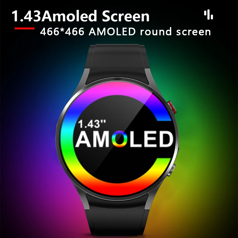 AMOLED Ʈ ġ  GPS Ʈ, 1.43 ġ AMOLED 466*466 HD ȭ, ׻  ȭ Ʈ ġ, 2024 ǰ