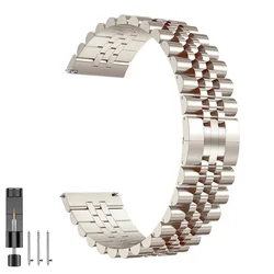 Stainless Steel Replacement Watch Strap - 20mm/22mm Bracelet Band - 22mm (Starlight)