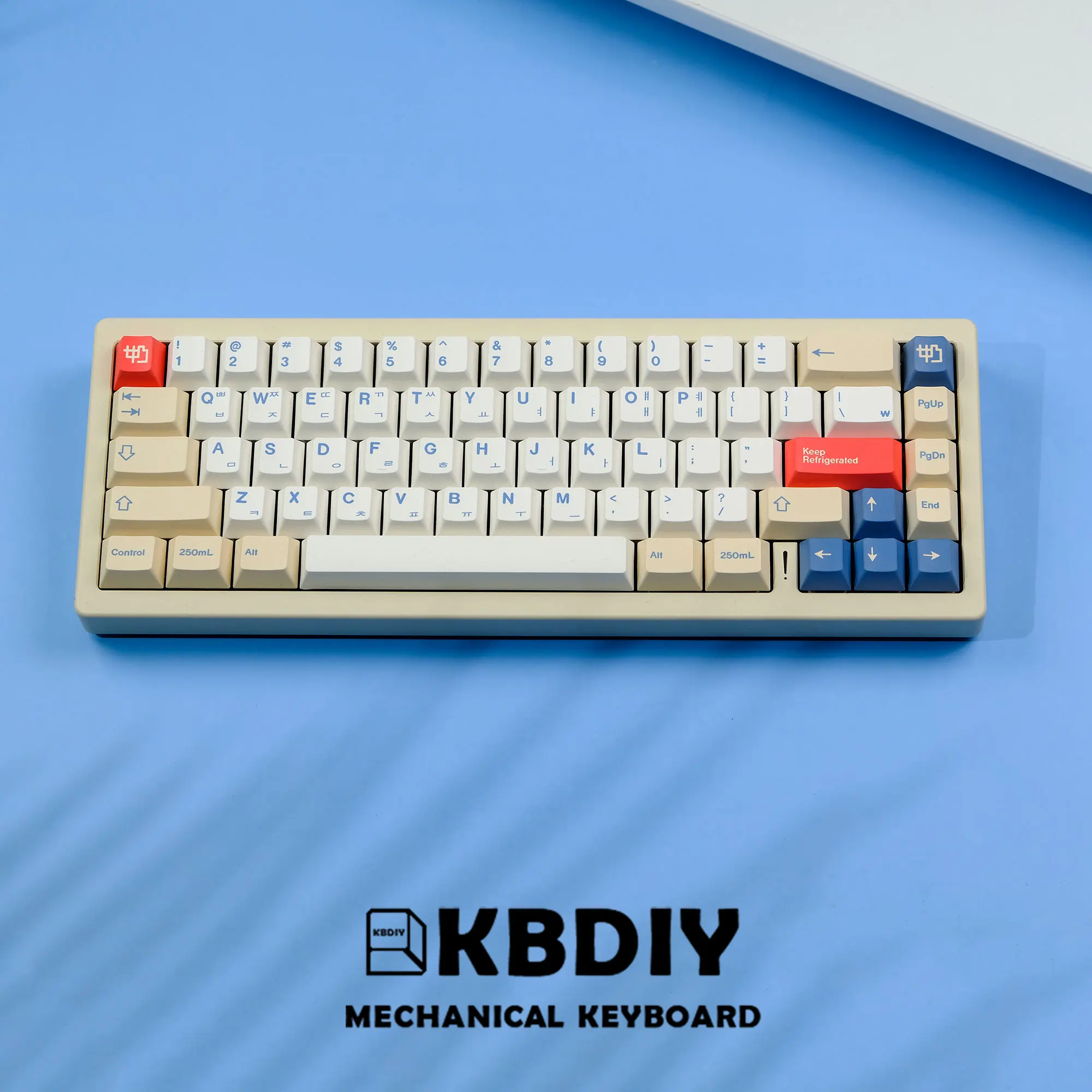 KBDiy-GMK Soymilk Keycap, Japonês Coreano ISO Digite