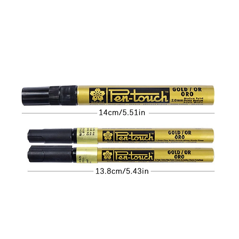 Weiß Silber Gold Permanent Metallic Markierung stifte 0.7/1.0/2,0mm Student Skizze Graffiti Kunst Marker Hook Liner Stift Briefpapier