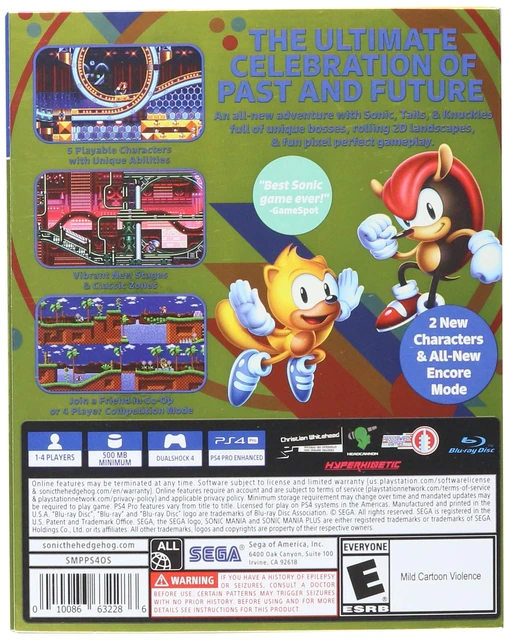 Jogo PS4 Sonic Mania Plus