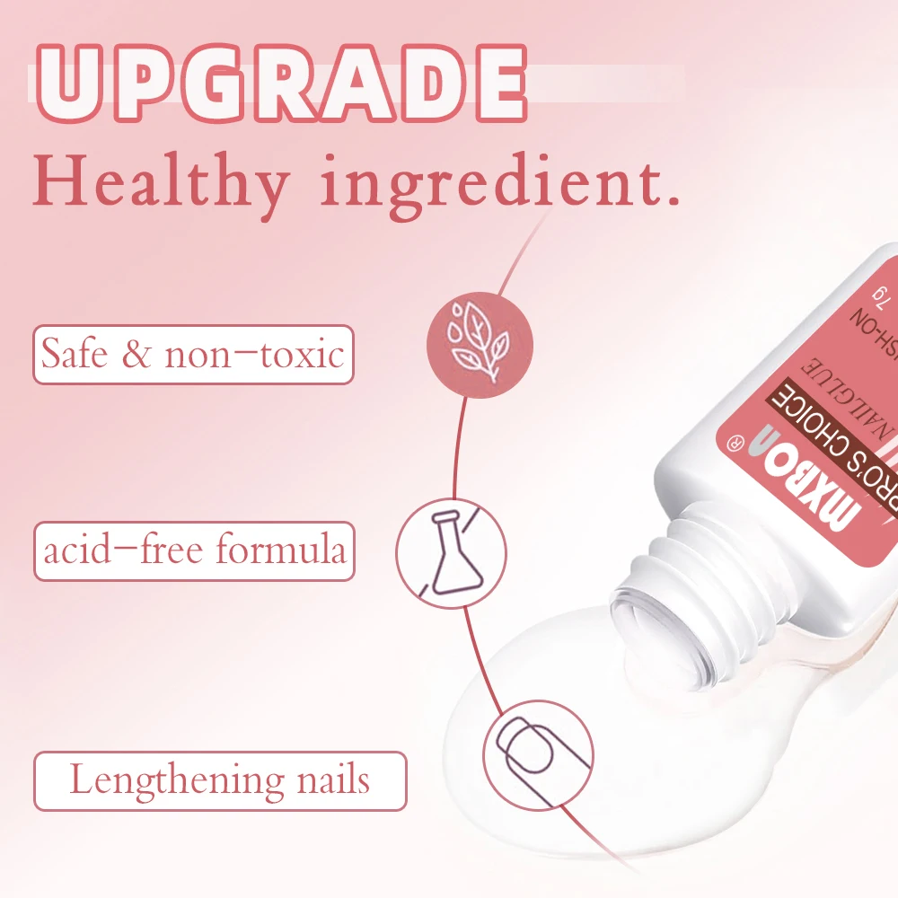 7g Fast-dry Nail Glue Super Strong Adhesive False Nail Glue With Brush Acrylic Nail Tips Rhinestones Sticky Nail Art Bond Glue 5