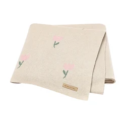 Breathable Cotton Knitted Newborn Baby Blanket - Crib & Toddler Play Mat (82W1335-4)