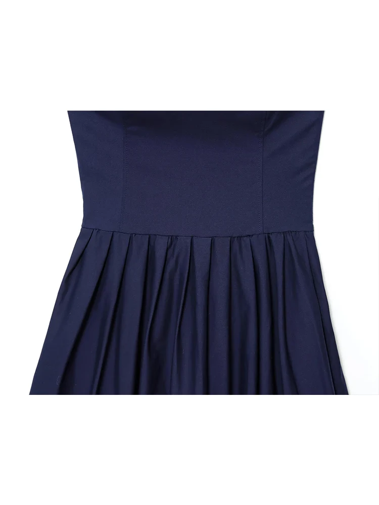 TFMLN New Strapless Long Dress For Women Sleeveless Off Shoulder Pleated A-Line Vestidos 2025 Summer Ladies Beach Party Robe