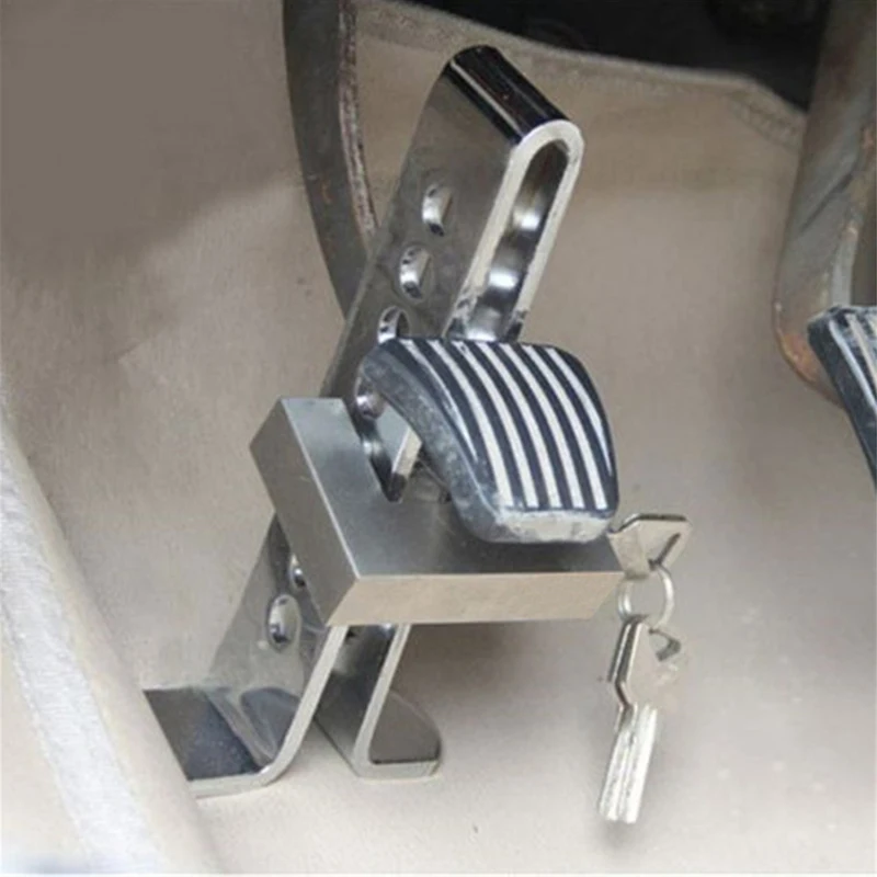 Universal Auto Car Brake Clutch Pedal Lock Throttle Accelerator Pedal Lock Alloy Steel Security Anti-Theft For Cars Truck brake pedal lock car pedal lock