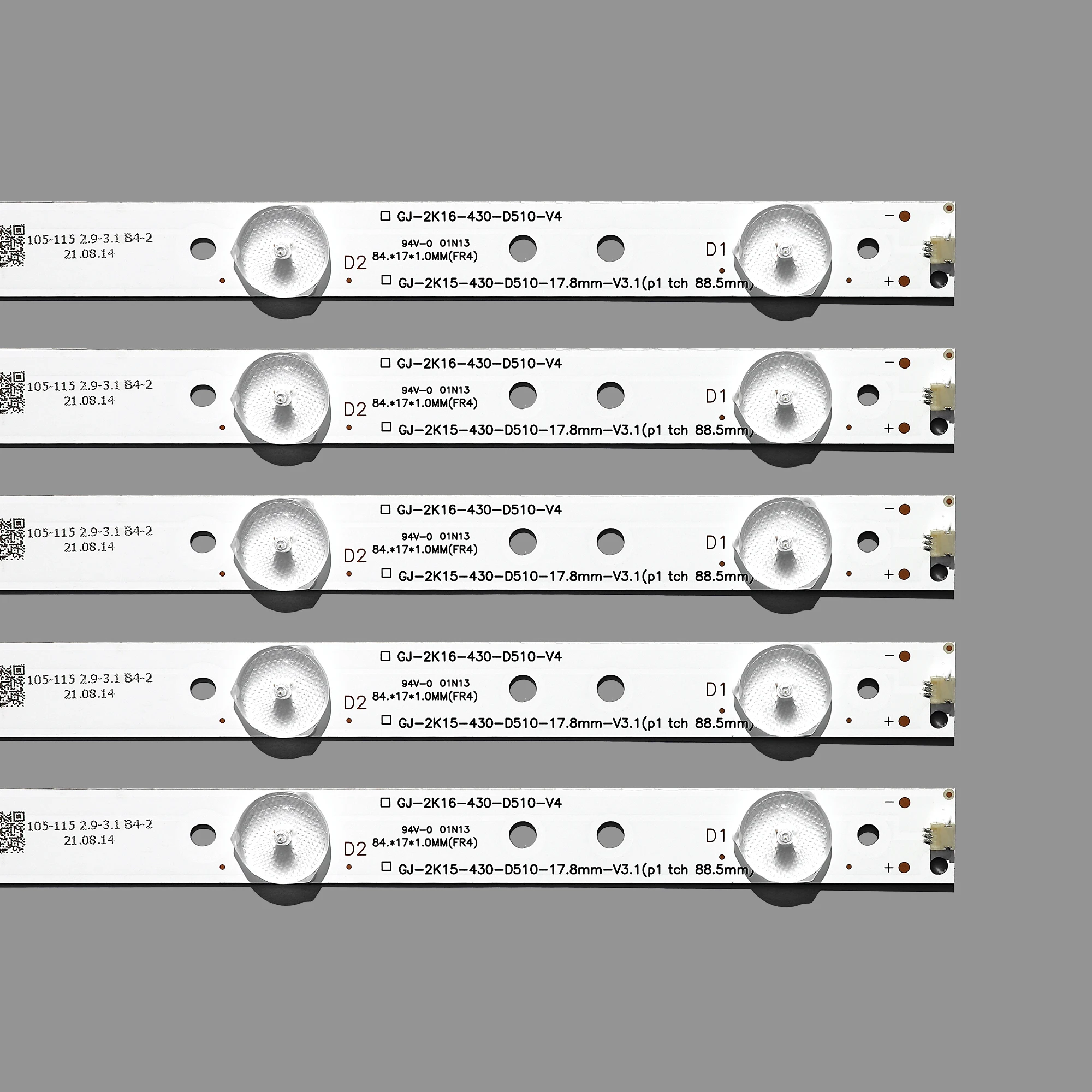 ο 5 / 10LED(3V) 842.5mm LED Ʈ Ʈ 43PUK4900 43OUH6101 43PFT4131 GJ-2K15-430-D510-17.8MM-V4 43PUT4900