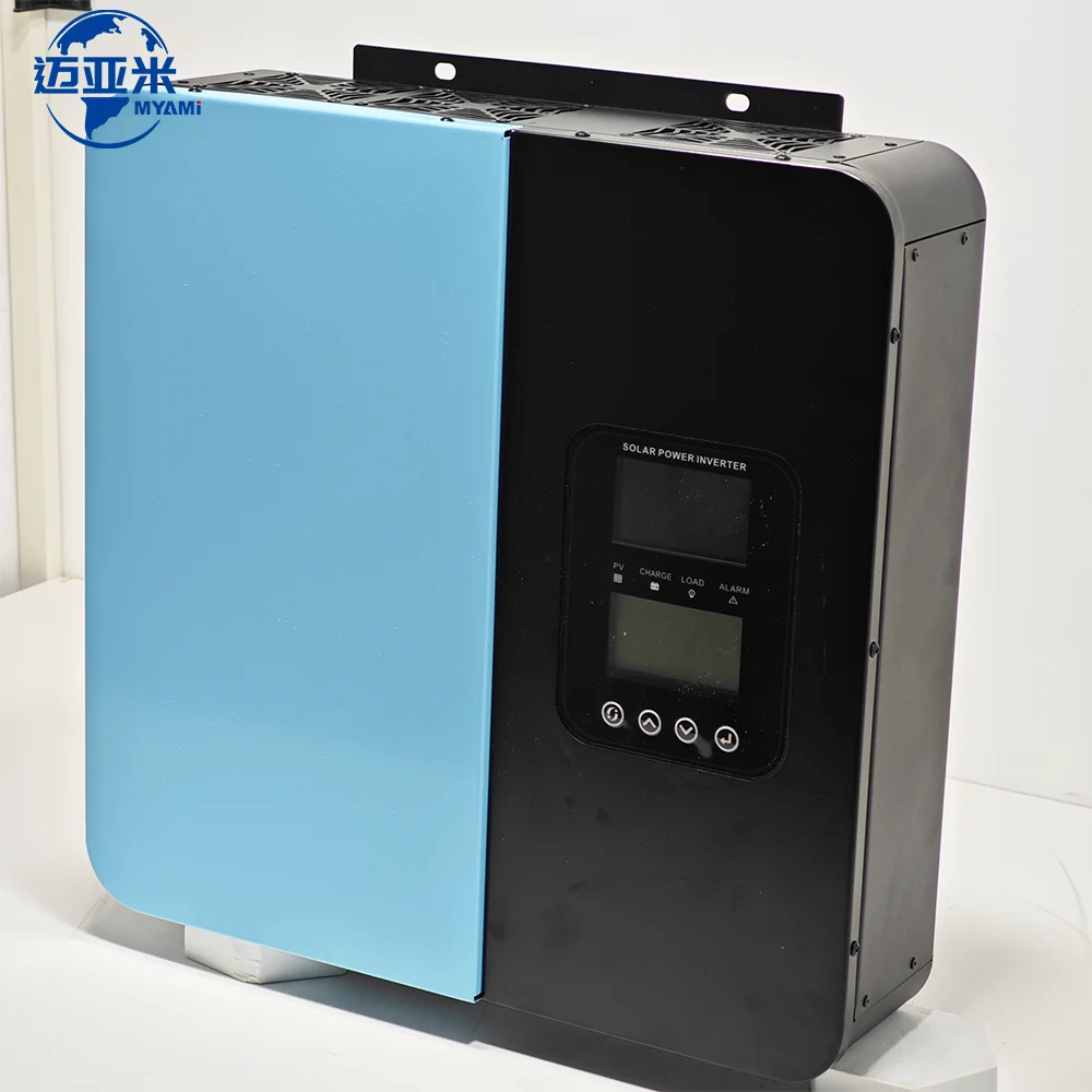 마이아미 3KW 5KW 6KW 하이브리드 태양광 인버터 MPPT 순수 정현파 듀얼 LCD 화면 디스플레이 단상 12V 24V 48V 60V 72V 96V