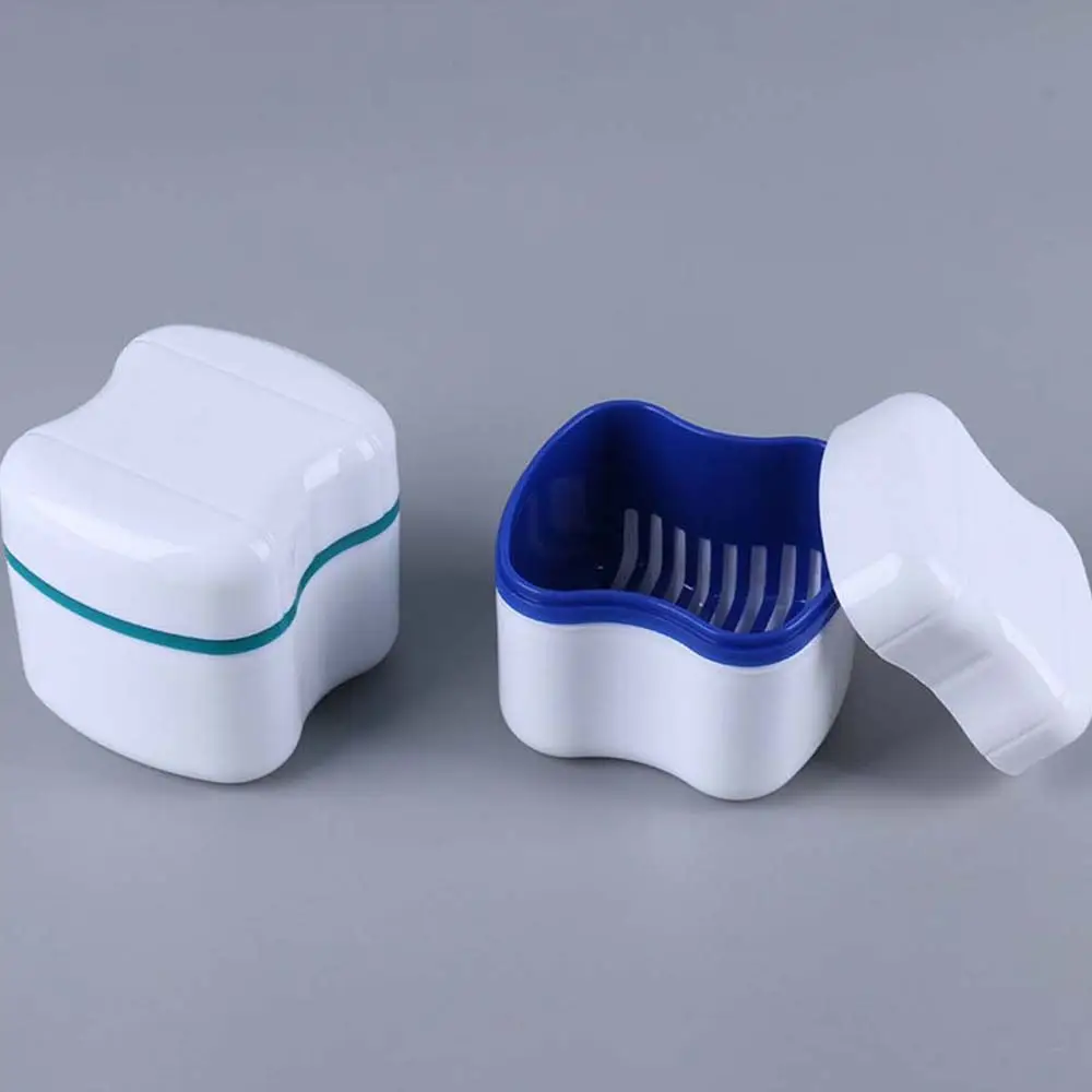 

Box Retainer Cleaning Case Oral Care Tooth Clean Organizer Denture Retainer Case False Teeth Storage Box Mouth Guard Container
