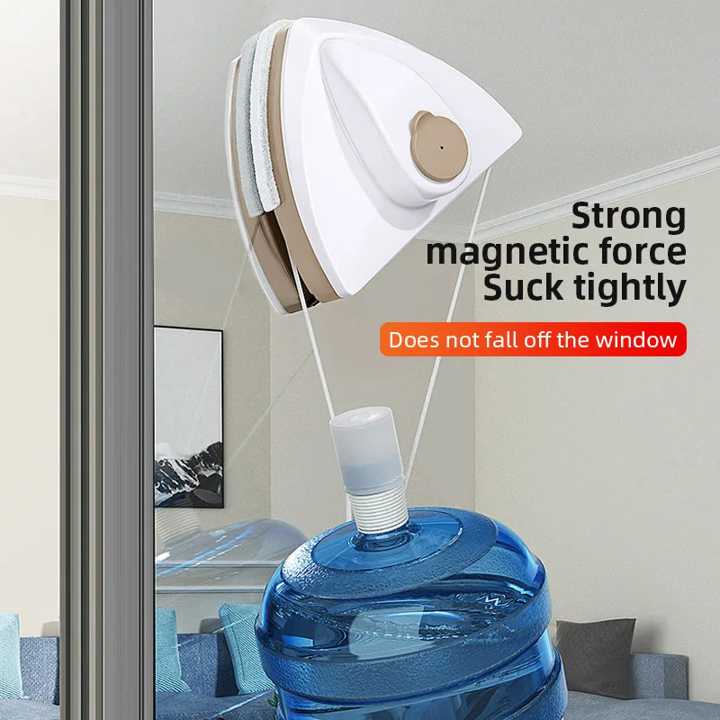 Window Cleaner Magnetic Glasses Household Cleaning Windows Cleaning Tools Scraper Magnet Brush Wiper