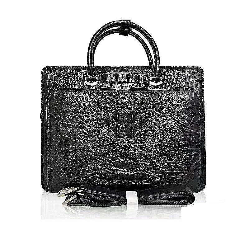 

2024 New Luxury Real Crocodile Leather Laptop Bags Alligator Genuine Leather Men's Briefcase Brand Travel Messenger Computer Bag