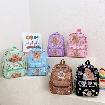 Women Schoolbag Waterproof Large Capacity School Backpack Smooth Zipper Solid Color Teens Girl Casual Daypack Bag Student Supply 1