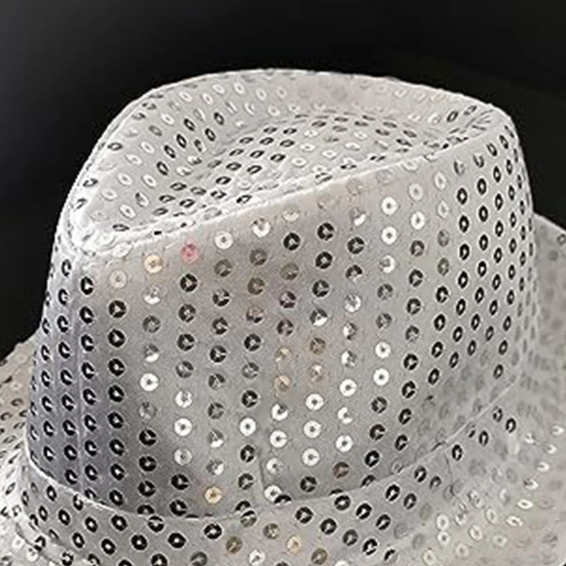 

Диско-шляпа, панамские шляпы с блестками и галстуком, вечерние шляпы для праздничного костюма