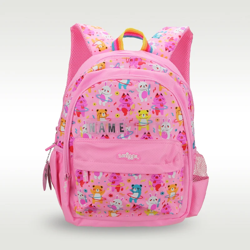 

Australia Smiggle Original Children's Schoolbag Girl Backpack Pink Bear Name Learning Stationery 4-7 Years Old 14 Inches