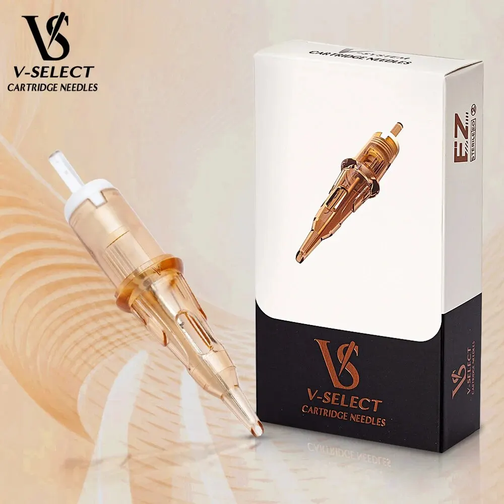Ez V-Select Tattoo Cartridge Tattoo Needles #08 0.25Mm #06 0.18Mm Round Liner Micro Permanent Makup Tattoo Accessori20 Pz/Box