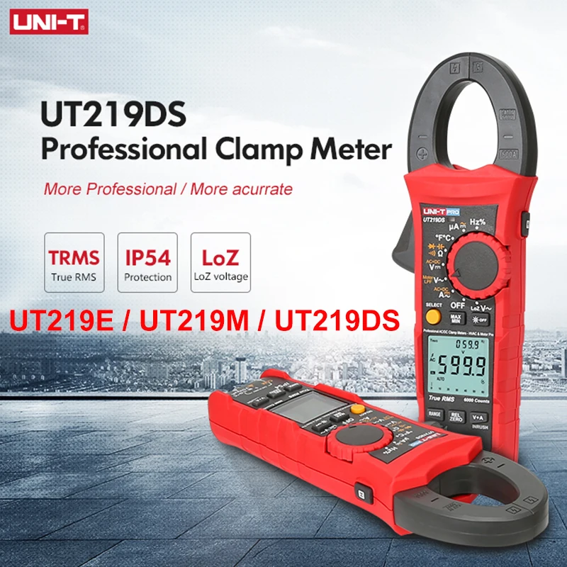 

UNI-T Digital Clamp Meter Professional UT219 Series AC DC Current Clamp Multimeter Auto True RMS Voltammeter Frequency Meter