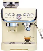 Espresso Machine 15 Bar Coffee Maker With Milk Frother Steam Wand Built-In Bean Grinder Combo Cappuccino Machine 1