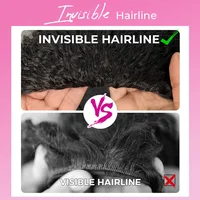 Perruques sans colle 300% en cheveux humains, style afro bouclé, avec bandeau, version améliorée 3 en 1, demi-perruque avec cordon de serrage, clips sans couture, à porter sur le côté 4