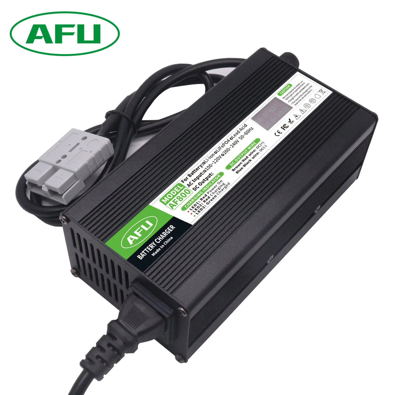 79.8V 8A 리튬 배터리 충전기 19S 70.3V 리튬 이온 배터리용 OLED 디스플레이가 있는 고출력 스마트 고속 충전
