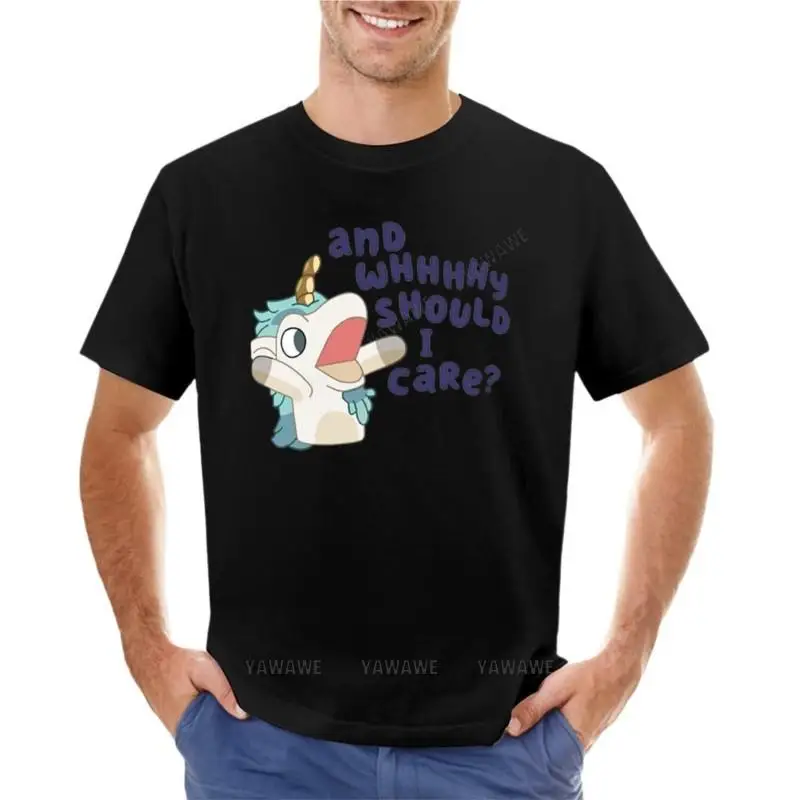 Baumwolle Männer T-Shirt Einhorn T-Shirt Schwergewicht übergroße maßge schneiderte Tops Herren neues schwarzes T-Shirt für Jungen