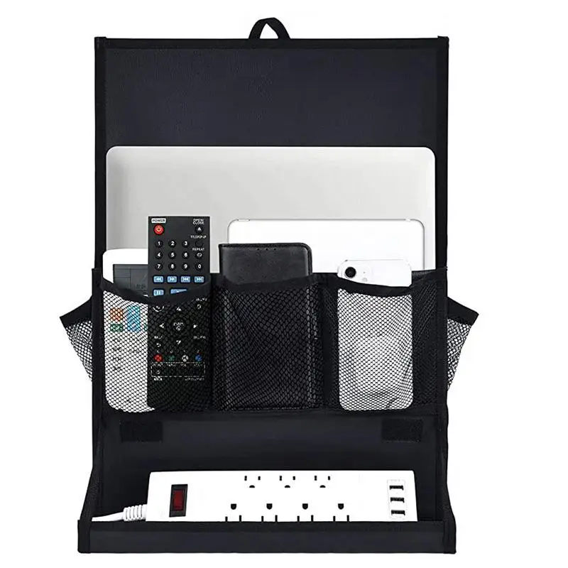 

Hanging Bedside Storage Organizer Bed Sofa Side Pouch Hanging Bag Anti-slip Bedside Bag Book Remote Control Bed Holder Pockets