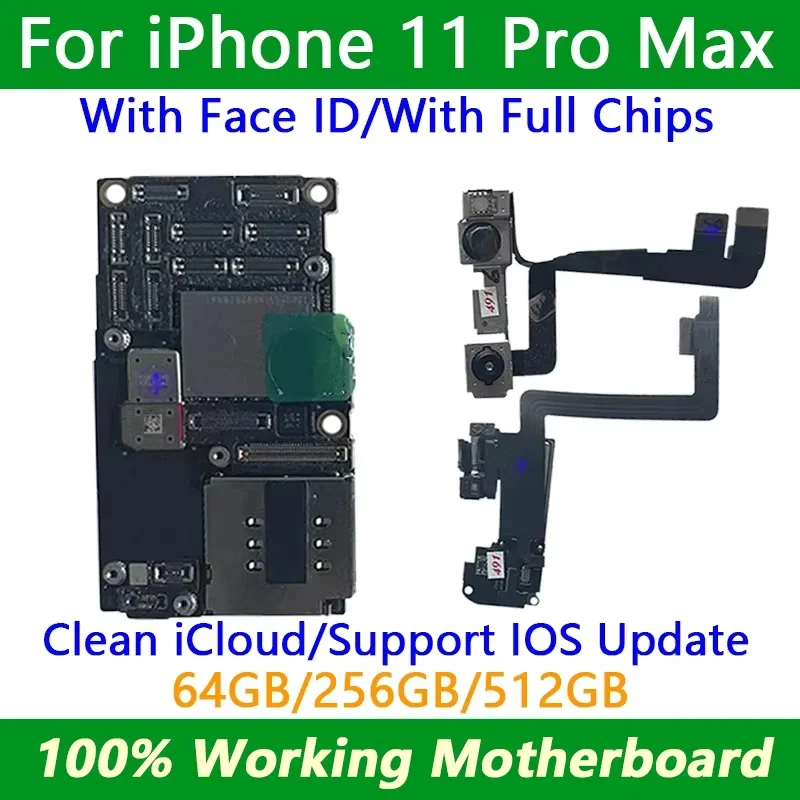 All Tested For iPhone 11 Pro max Motherboard 64GB 256GB NO/with