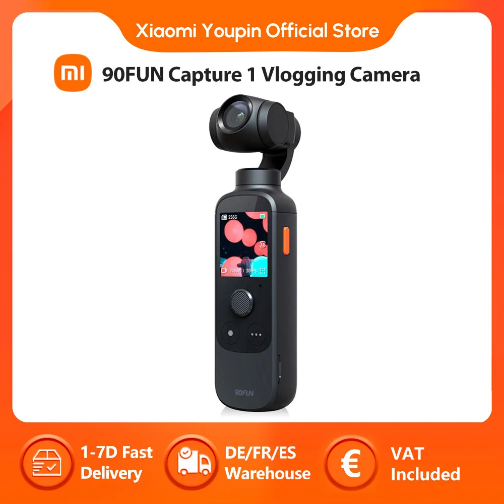 Xiaomi 90FUN Capture 1 Vlogging Camera Handheld 3Axis Stabilized Gimbal 60fps Video AI Tracking
