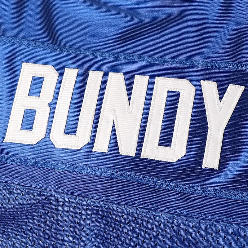 Rugby Jersey POLK HIGH #33 BUNDY Football Jersey Mens Outdoor American Clothing Soccer Tops Married With Children TV Sewing Jerseys Blue