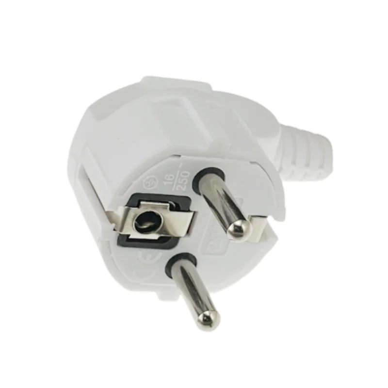 Electrical Socket 3PCS 4.8mm EU Schuko Plug Male Replacement Outlets Rewireable 250V 16A IP44 Connector for Power Extension Cable