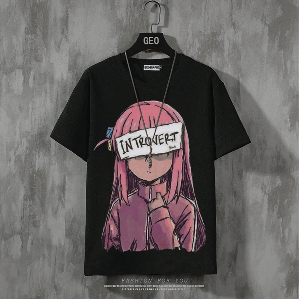 

Anime Men's T-Shirt Trend Fashion Street T-Shirt Hip-Hop Loose Short Sleeved Anime T Shirt For Men Clothing Casual Fashion Top