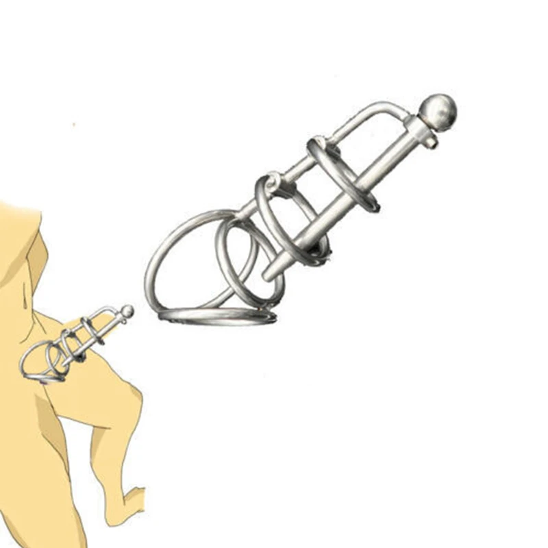 New Stainless Chastity Cage Men with Plug Cock Ring Urethra Catheter  Dilator Sex Toy For Men Penis Mastubator Scrotum Stimulator - AliExpress