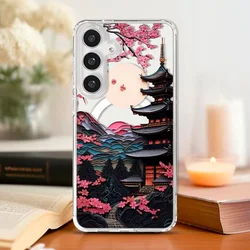 Japanese Landscape Art Magnetic Phone Case with Magsafe Compatibility - Galaxy Z Flip5 (1)