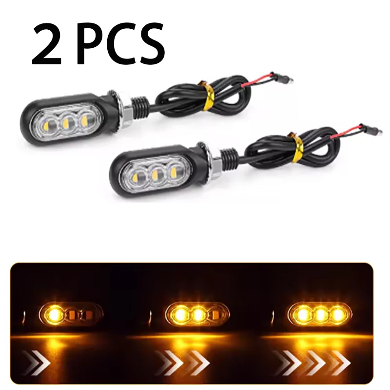 ตัวเลือกสินค้า ไฟเลี้ยวจักรยานยนต์ 3 ดวง สีเหลืองอำพัน 12V