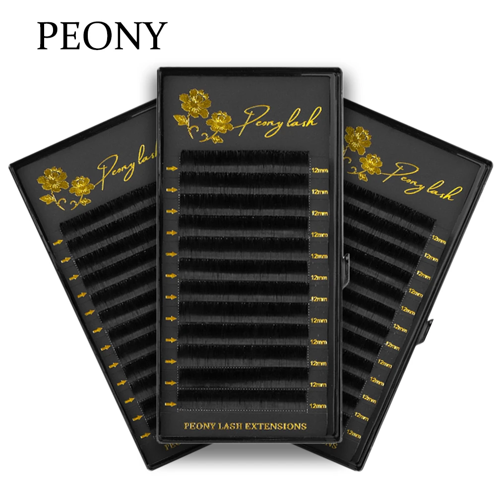 

PEONY 8-15mm Soft Faux Mink Classical Eyelashes Extensions Professional Korea PBT Individual False Lashes Beauty Makeup Supplies