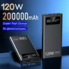 Mobile Power 200000mAh Super Fast Charging 120W Large Capacity Digital Display Portable Outdoor Power For Iphone Xiaomi Samsung 2