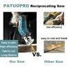 Cordless Reciprocating Saw 18V Adjustable Speed Electric Saw Wood Metal PVC Pipe Cutting Tool fit Makita 18v Battery(No Battery) 4