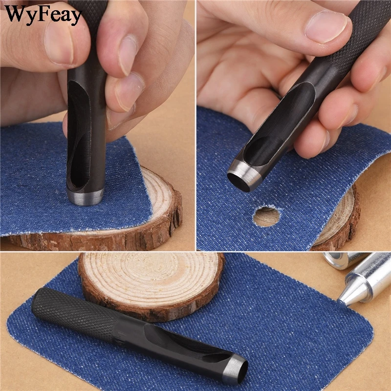 Hole Puncher Leather Hole Punch Round Steel Leather Craft Hollow Punch 1mm-25mm Gaskets Plastic Rubber Tools leather hole punch leather puncher