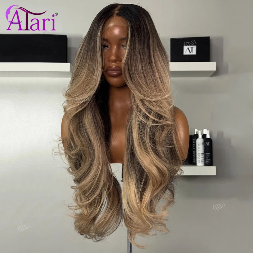 Brown Ash Gray 13x4 Lace Front Body Wave Brazilian Wig Transparent Highlight Blonde 13x6 Lace Frontal Human Hair Wigs Pre Pluck 2