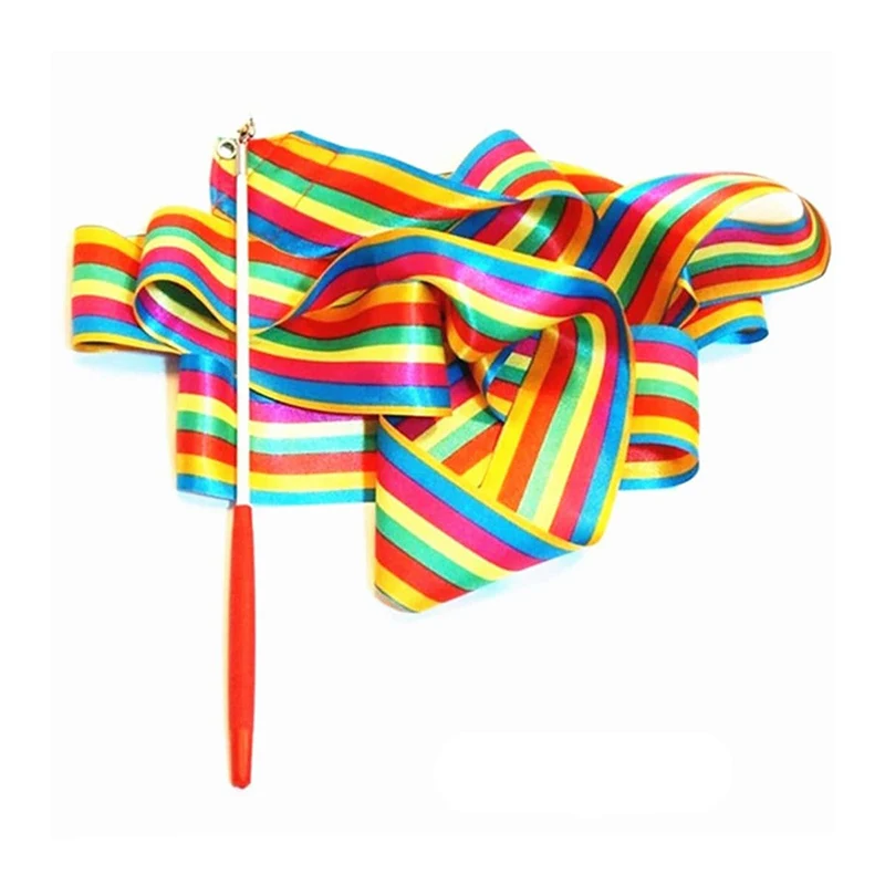 Artistic Gymnastics Ribbon No Fading Dance Sports and Fitness Shaping Sporting Goods Solid Color Scarves Performance Props TMZ