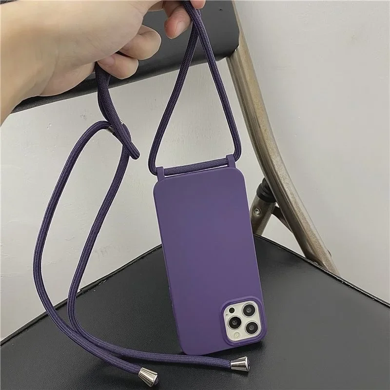 Versatile Crossbody Necklace Strap with Soft Silicone Case Cover