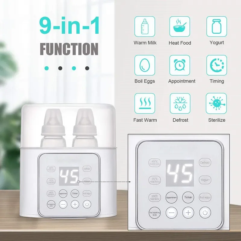Baby Feeding Bottle Warmer Multi Function Fast Baby Food Heater Baby Milk Warmer Steriliser with Accurate Temp Control 2
