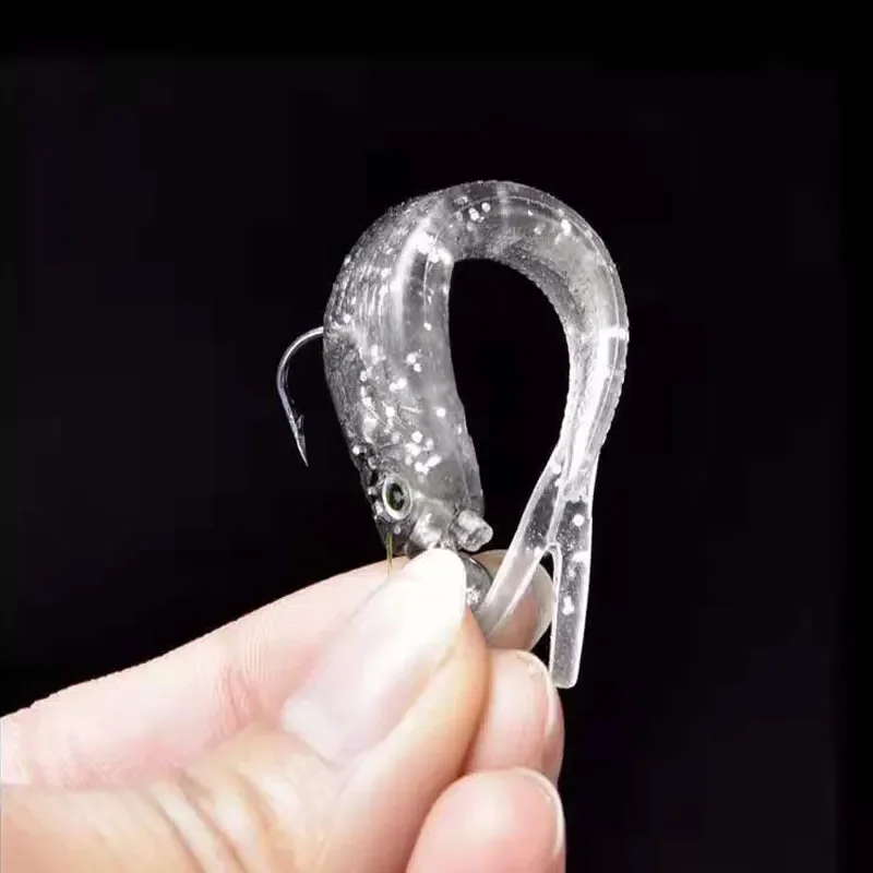 5 pz Esche Da Pesca Cluster Richiamo Esca Morbida 3D Occhi Testa Coda Wobbler Simulazione Esca Da Pesca Spigola Accessori Per la Pesca 5