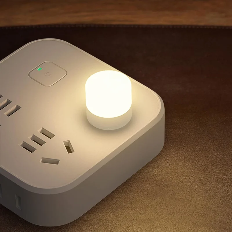 USB Night Light LED Light Energy-Saving Compact LED Bulb Portable Lighting Ambient Lighting Mini USB Warm White Lamp led lamp mini night light