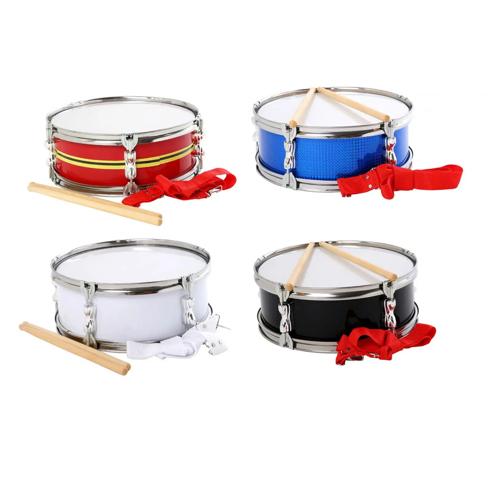 Snare Drum 13" With Shoulder Strap Music Learning Musical Instruments For Beginners Boys Girls Children Kids Teens