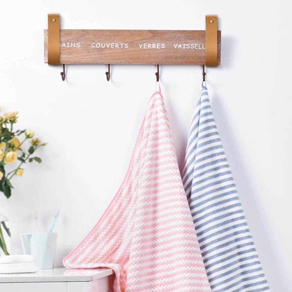 

4 Pcs Hooks for Hanging Towel Curtain Hangers Wall Decor Rod Holder Straps Ordinary