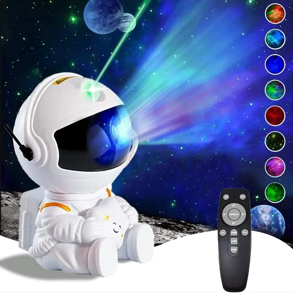 Star Projector Galaxy LED Night Light Starry Sky Astronaut Projectors Lamp Decoration Bedroom Home Decorative Children Gifts